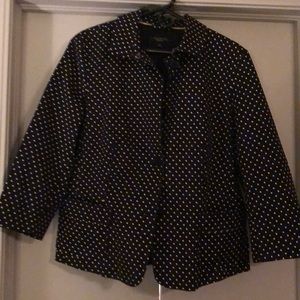 Talbots stretch cotton 3/4 sleeve jacket
